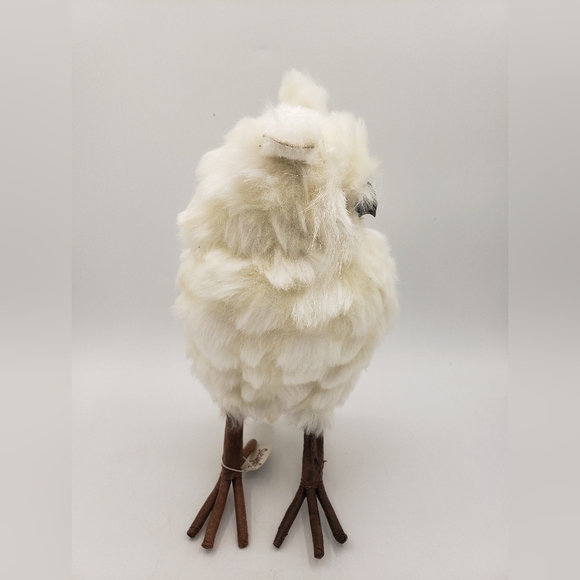 White Hoot Owl Realistic Furry Feathered Woodland Decor 8” Harry Potter w/ Tag. - Picture 4 of 6